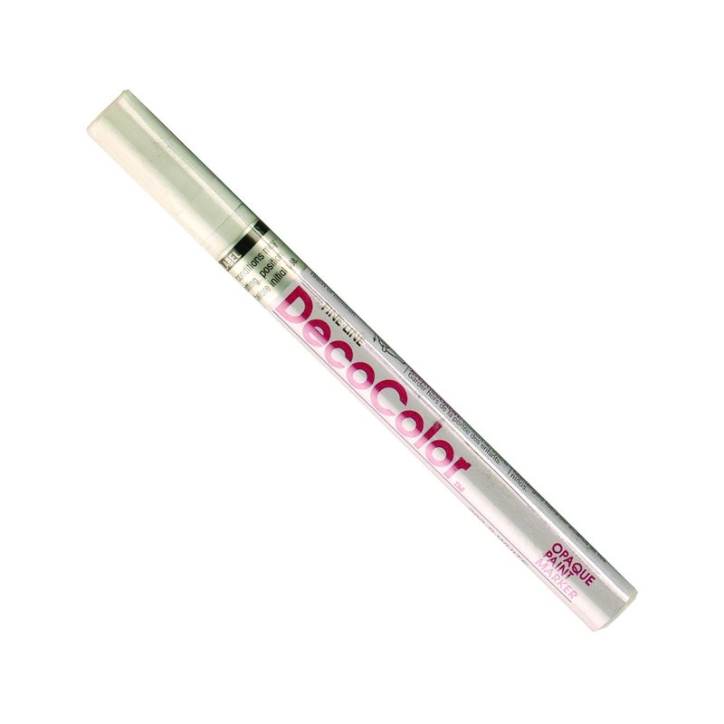 Marvy Uchida Uchida 200-C-0 Marvy Deco Color Fine Point Paint Marker, White - Image 1